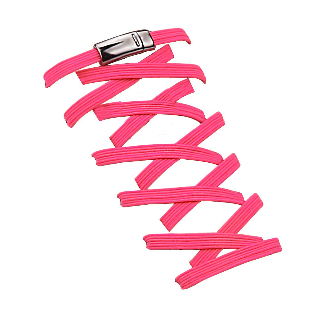 AiboxinElastic No Tie Flat Shoe Laces for Sneakers, Stretch Tieless Shoelaces for Kids & Adults, Magnetic Shoes Strings