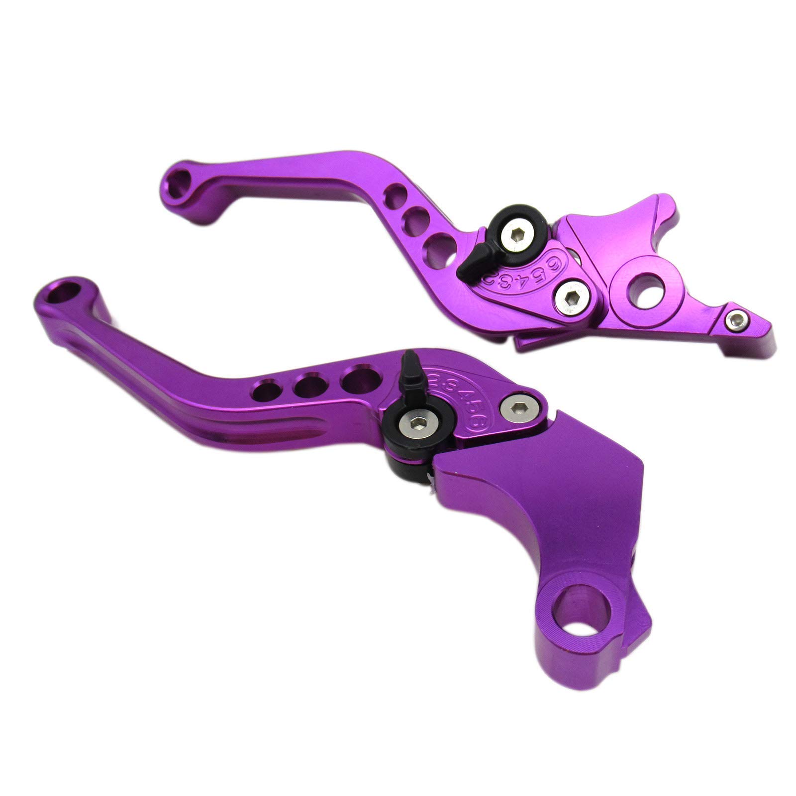 Gxcdizx New Purple CNC 6 Position Shorty Brake Clutch Lever for