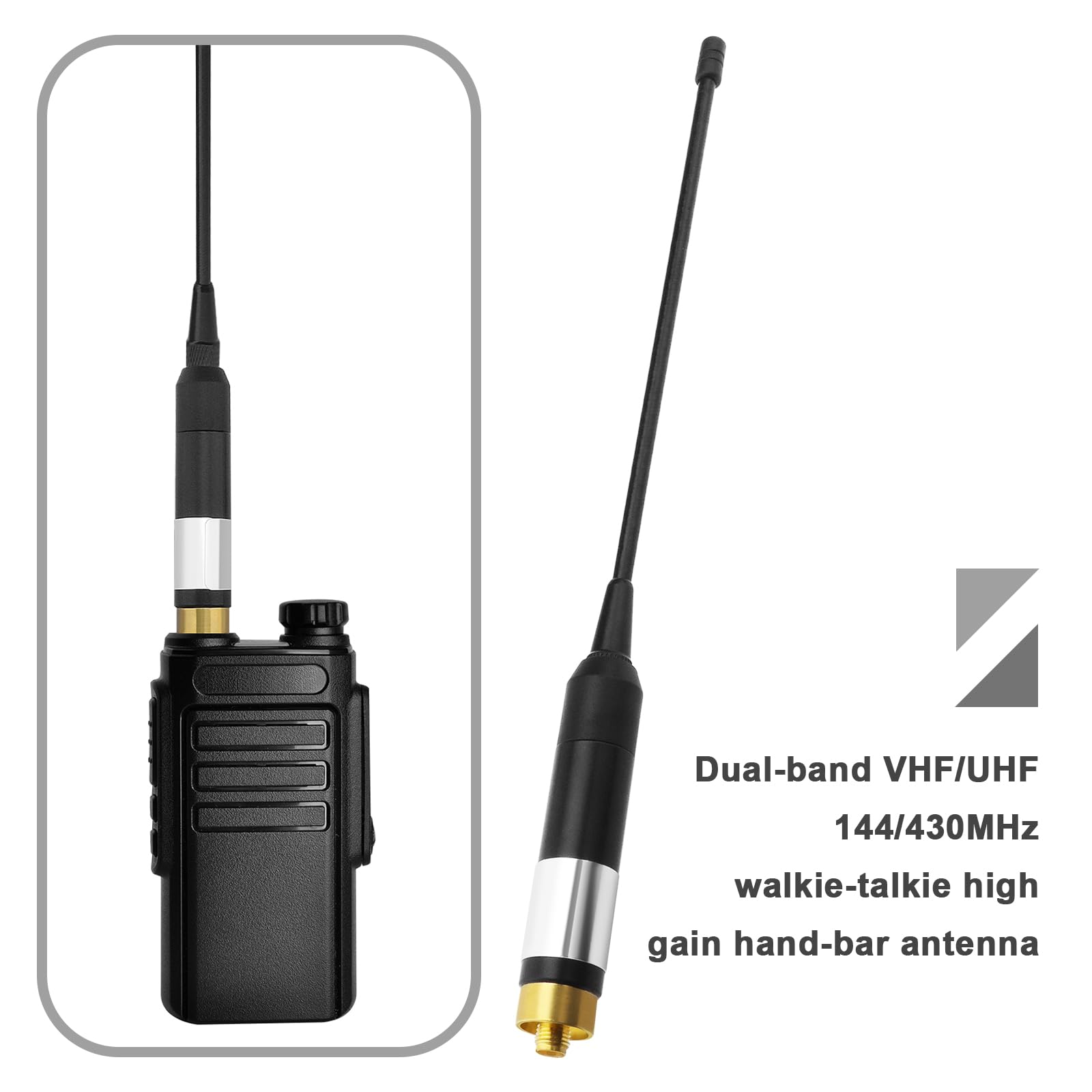 SMA-żeńska chowana antena AL-800 dwuzakresowa VHF/UHF 144/430 MHz kompatybilna z Baofeng kompatybilna z Quansheng Walkie-Talkie