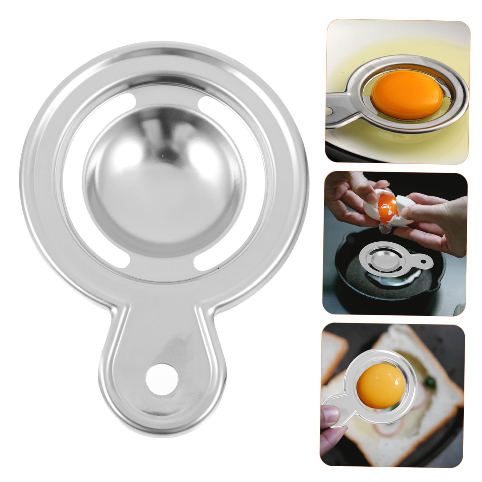 Luxshiny Egg Separator Set of Stainless Steel Yolk Divider Easy to Clean for Bakers Chefs