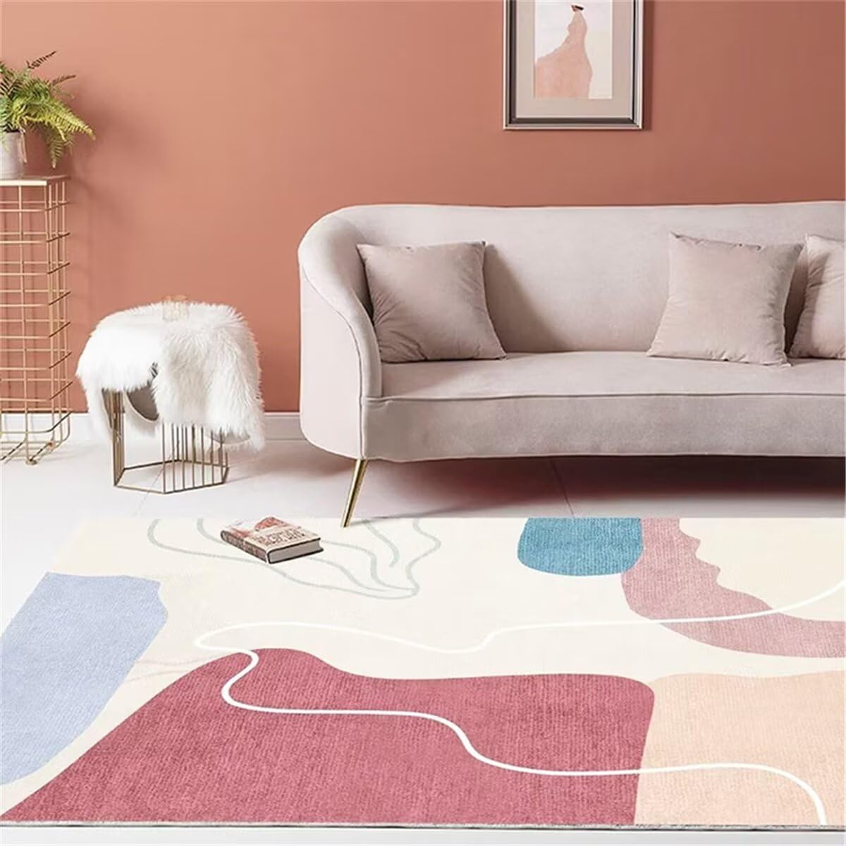 Tapis chambre bébé anti-tache et facile à nettoyer, design coloré enfant garçon 60x120