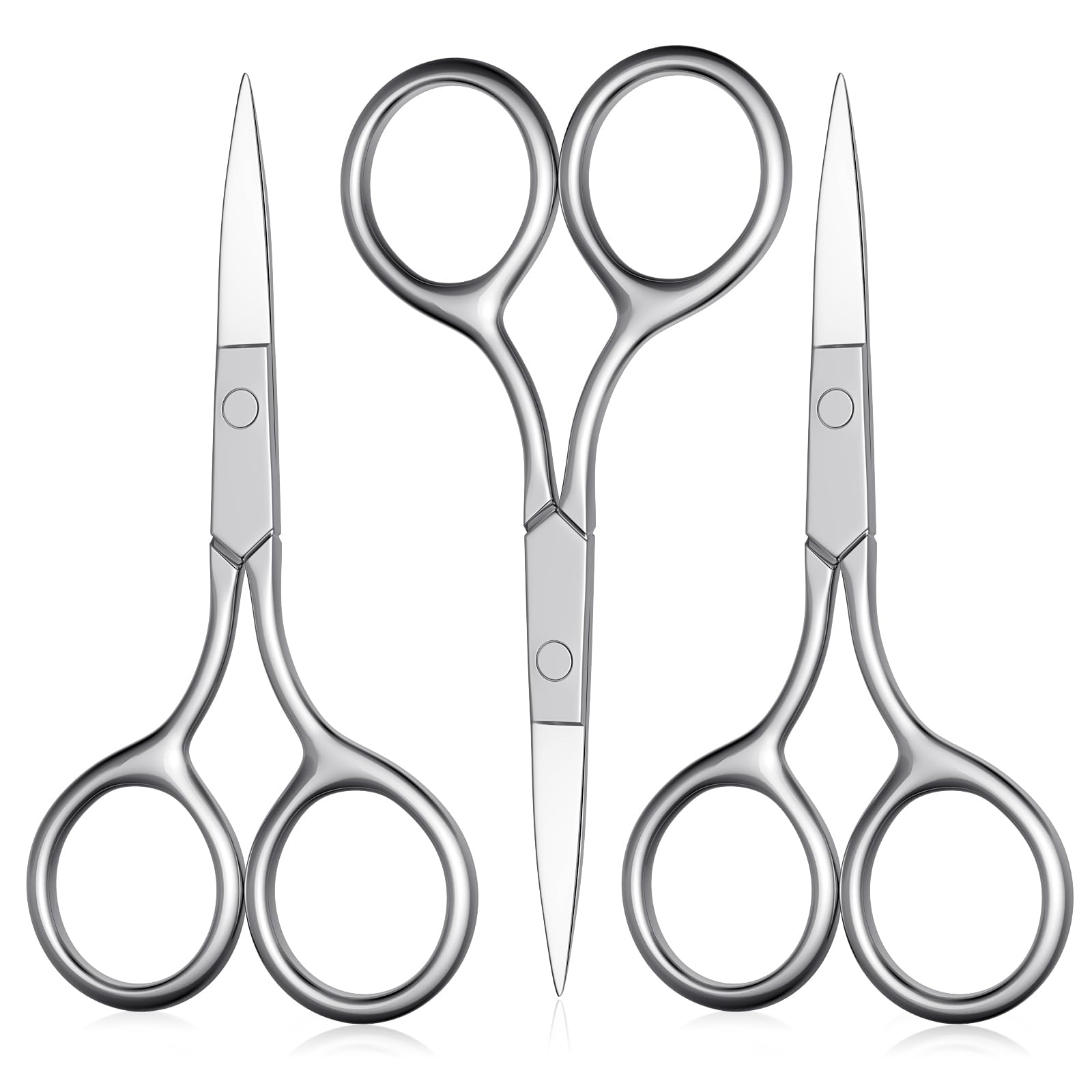 Eyebrow Scissors, Small Scissors for Hair, Eyebrows, Nose Hair, Beard, Eyelashes, Cuticle. Stainless Steel Fine Straight Tip Nose Hair Scissors -
