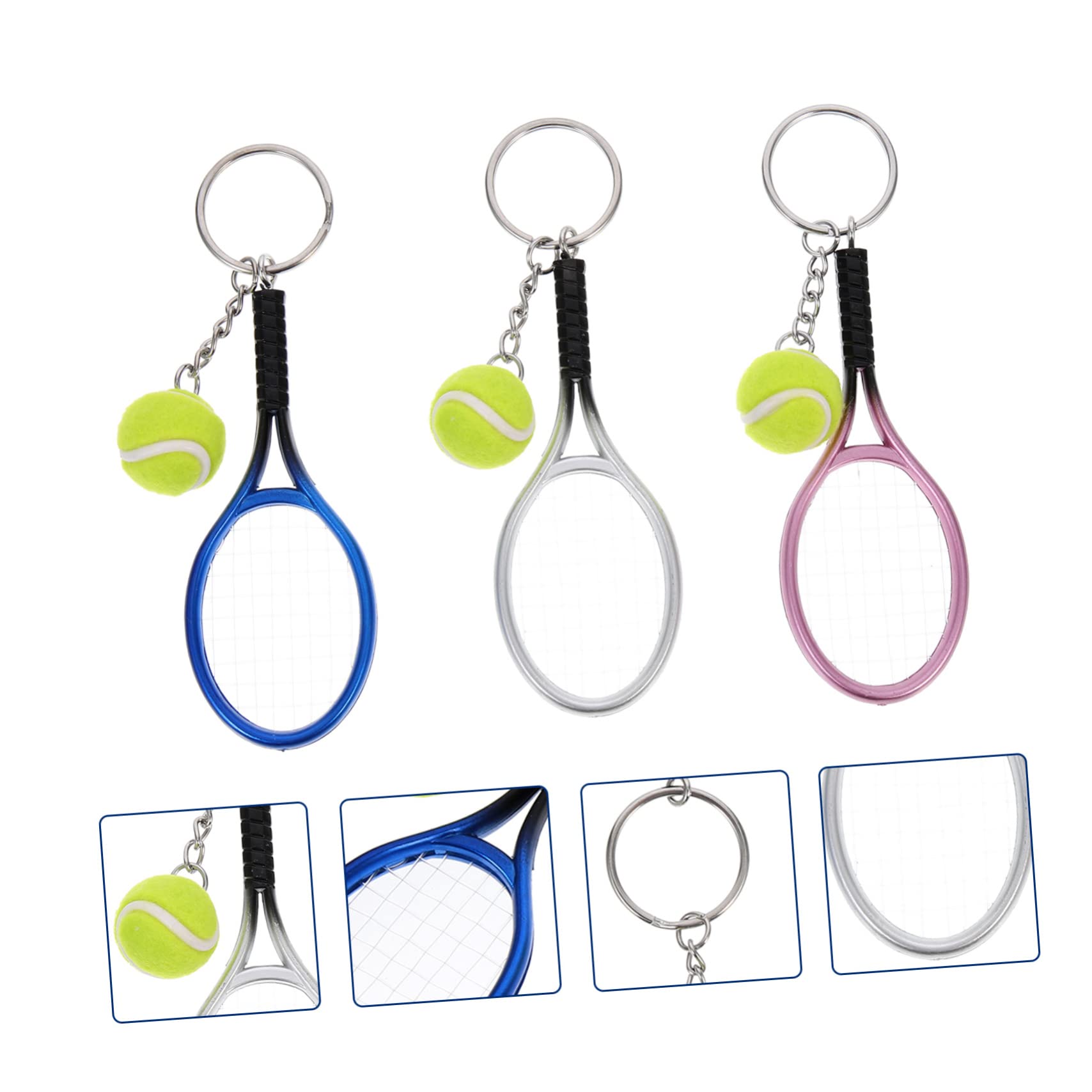 SOIMISS portachiavi da tennis ornamento da tennis portachiavi pallavolo accessori sportivi gadget tennis accessori tennis portachiavi in ​​plastica accessorio fondamentale