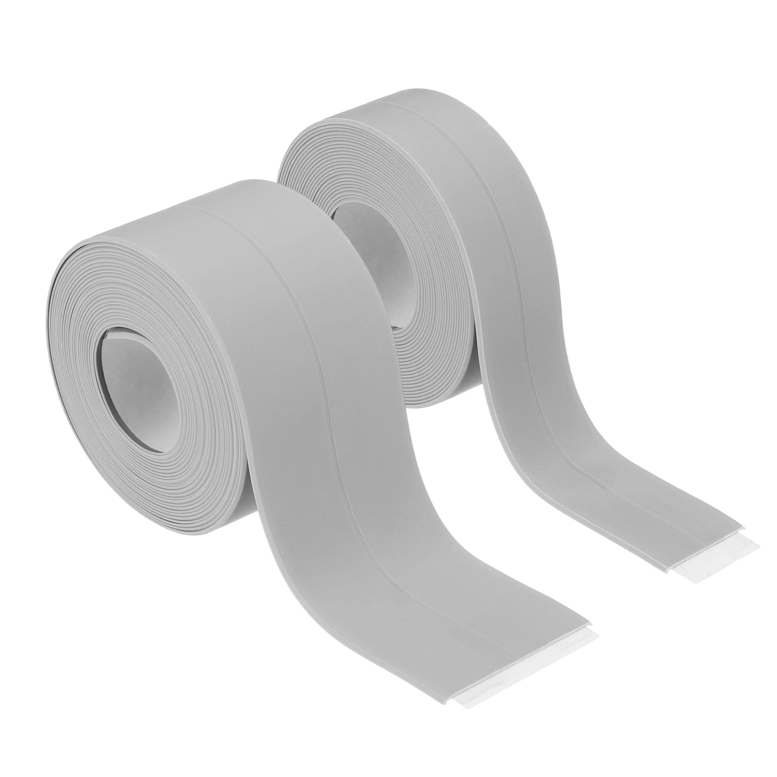 sourcing map 2 Rolls Caulk Tape Waterproof Self-Adhesive, Sealant Caulk Strip for Bathroom Bathtub Toilet Kitchen Countertop Floor Wall Edge Protector, Gray, 0.9"x10.5ft, 1.5"x10.5ft — image 1