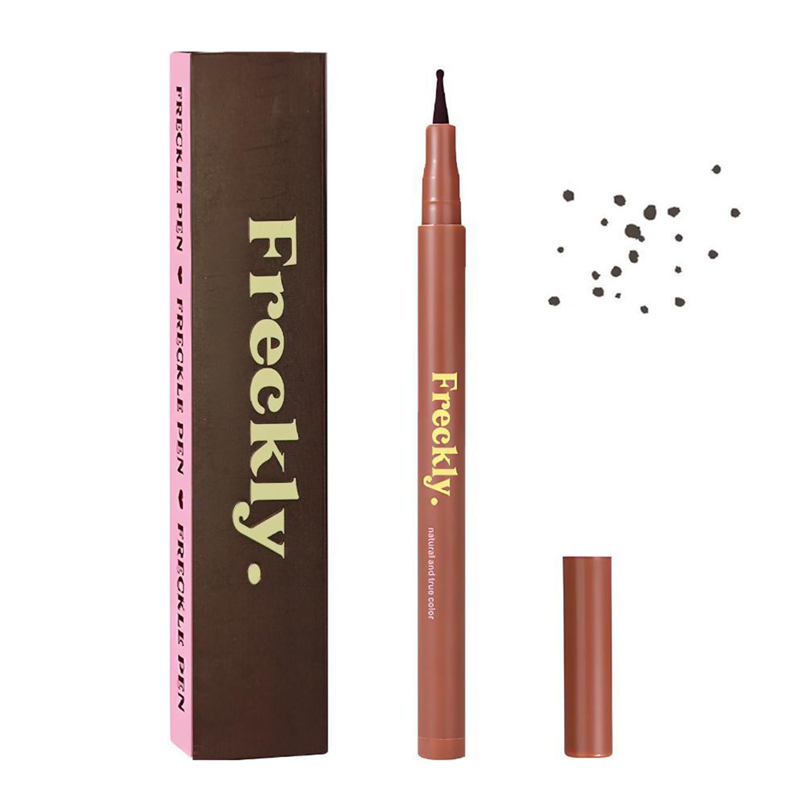 Freckle Pen for Natural-Looking Facial Features, Slim Terracotta Precision Makeup Tool with Fine Pointed Tip