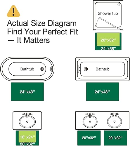 Miniatura 2 de LUMI Alfombras de baño antideslizantes con parte trasera de goma, alfombra de baño de microfibra de felpa extrasuave, absorbente, lavable a máquina,
