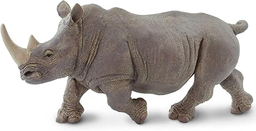 Miniatura 6 de Safari Ltd. Figura de rinoceronte blanco – Figura detallada de plástico de 12.5 pulgadas – Divertido juguete educativo para niños, niñas y niños a