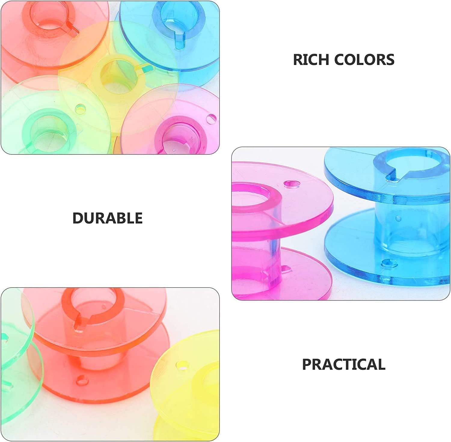 Just Everything Sewing Machine Bobbins, Compatible with Usha Janome, Set of 25, with Storage Case (Color) 1