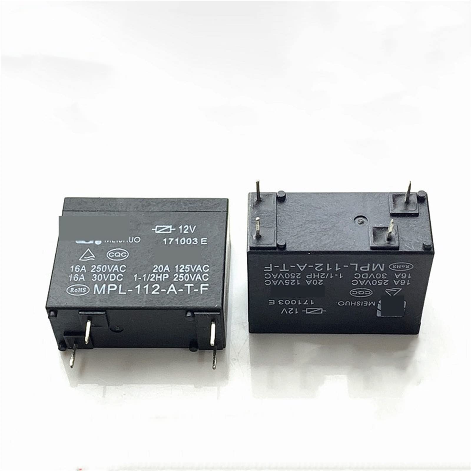 AQHYEBNSR 10PCS Relay MPL-112-A-T MPL-112-A-T-12VDC MPL 112 A T 4PIN 16A