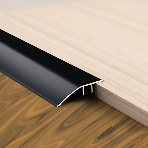 Miniatura 7 de Tira de umbral de transición de piso de aluminio de madera a azulejo, tira de puerta de piso laminado autoadhesiva, borde de transición de alfombra