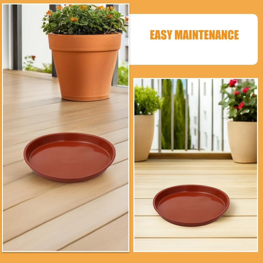 YARNOW 25pcs Large Planter Drainage Trays Round Plastic Flower Pot Saucers Bonsai Water Catcher Plates for Home Office and Garden