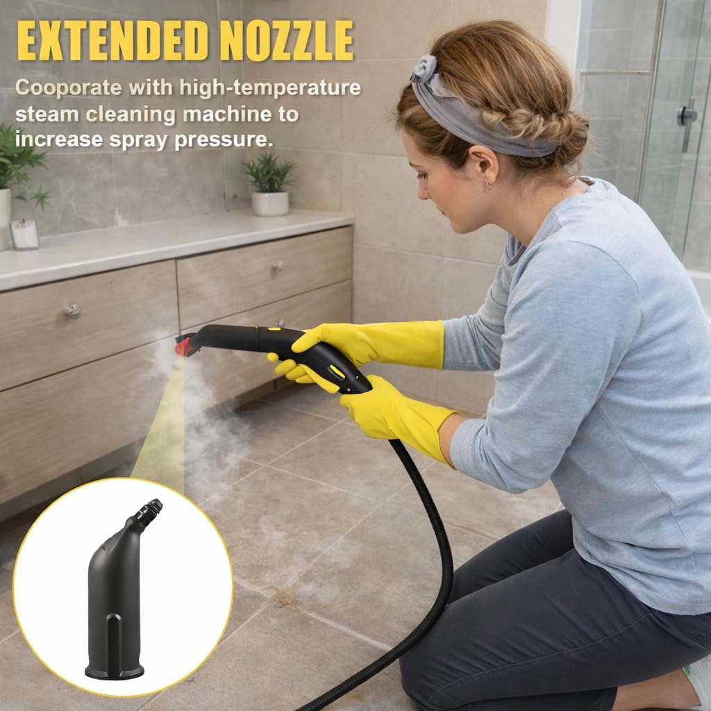23 Stück Zubehör für Kärcher Dampfreiniger Easyfix SC1 SC2 SC3 SC4 SC5, Dampfreiniger Bürste Set, inkl Gebogene Düse, Mikrofaser-Tuch, Professionelles Reinigungs Zubehör Mikrofasertuch-Handdüse