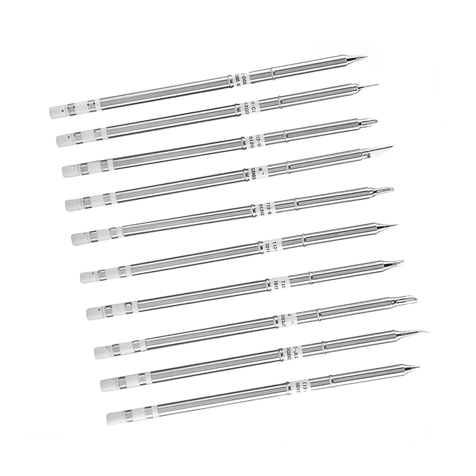 Jeffergarden Punta de Soldadura T12 Serie Para Estación de Soldadura con 10 Tipos Diferentes y Rango de Temperatura 200℃ a 480℃ Compatible con Estación FX-951 Para Soldadura Profesional (10 paquetes)