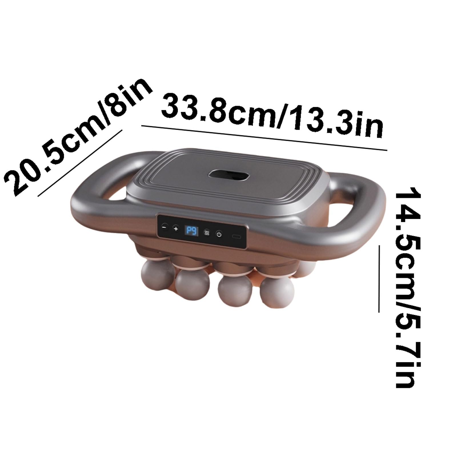 Portátil Pistola de masaje de plástico con 9 velocidades, recargable, de mano, masajeador muscular eléctrico de percusión portátil. poderoso