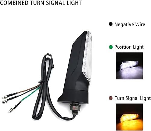Miniatura 4 de Luz de señal de giro LED de alta luminosidad+luz de día para Yamaha MT-09 para Kawasaki Z800 para Suzuki GSX para Honda CBR1000 CBR600 - ámbarblanco