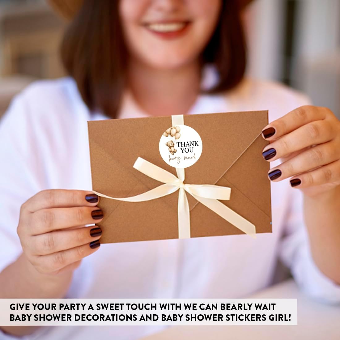 Andaz Press 2 Inch Round Thank You Beary Much Baby Shower Stickers, Teddy Bear Baby Shower Decorations, We Can Bearly Wait Decorations, Neutral Stickers for Candy, Favors, Envelopes, 40 Pack - Image 6