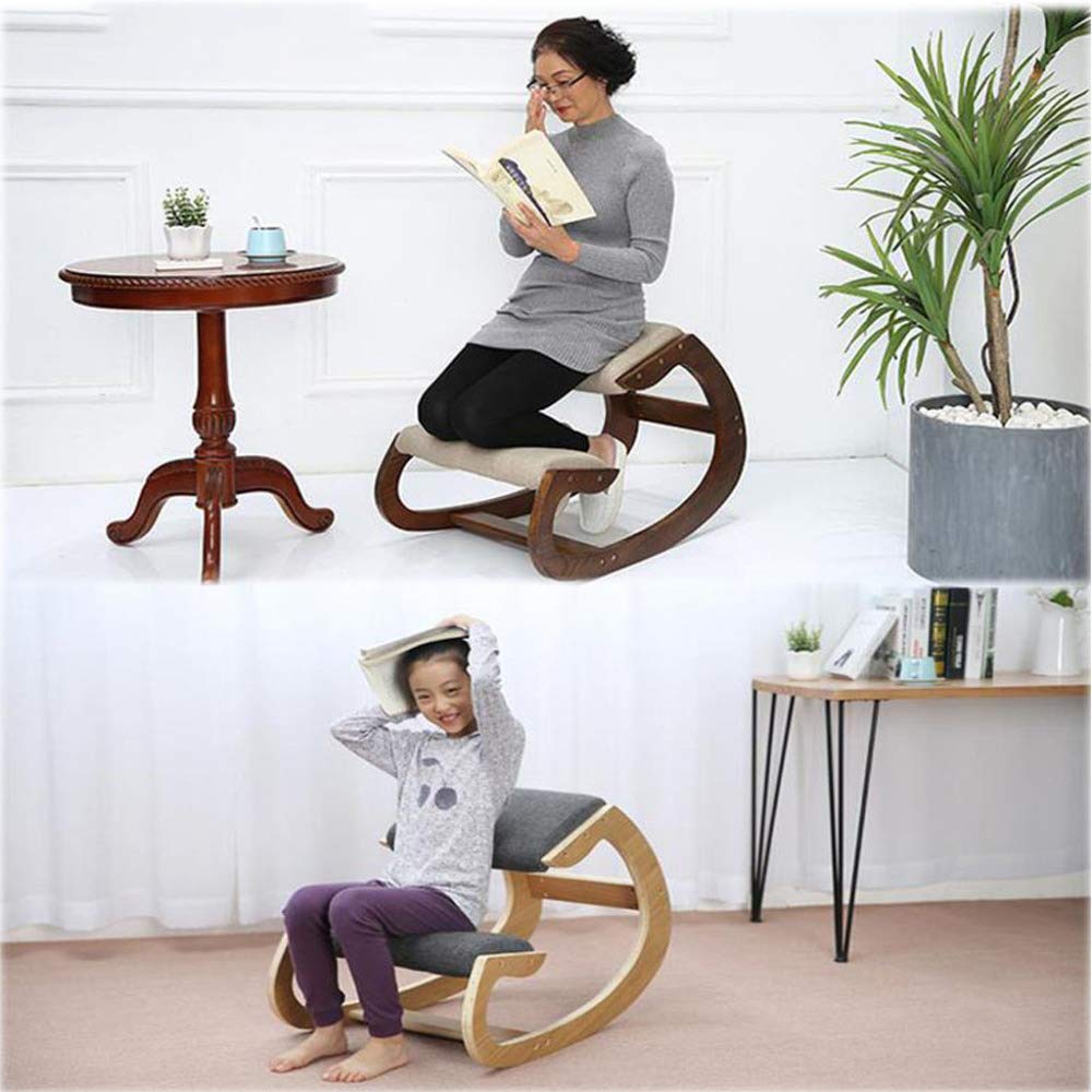 La Silla De Oficina Creative Kneeling Silla Ergonómica De Meditación Para Arrodillarse Puede Ayudar A Aliviar El Dolor Y Mejorar La Postura,Woodcolor