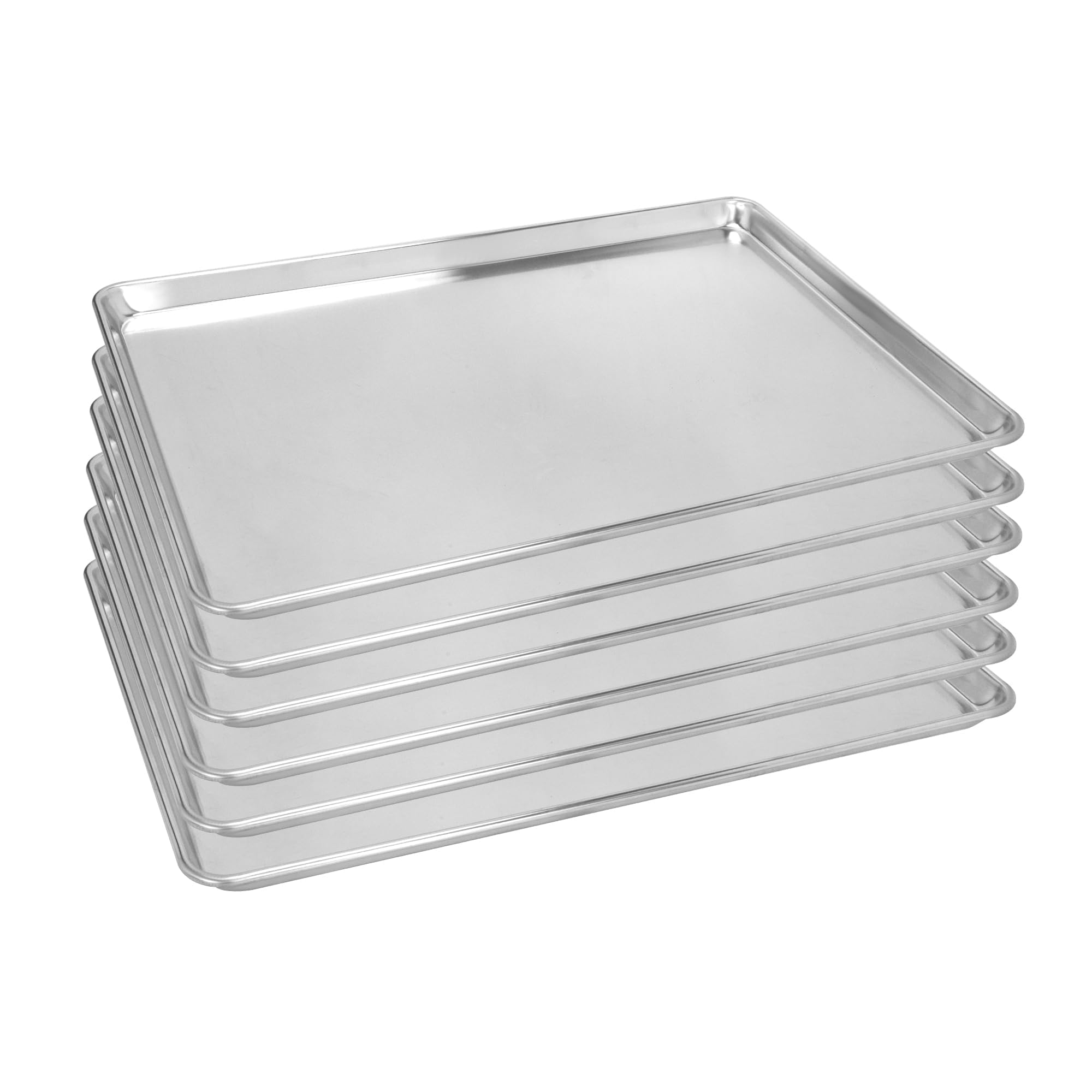 FSUON 6 Pack Full Size Aluminum Baking Sheet Pan 26 x 18