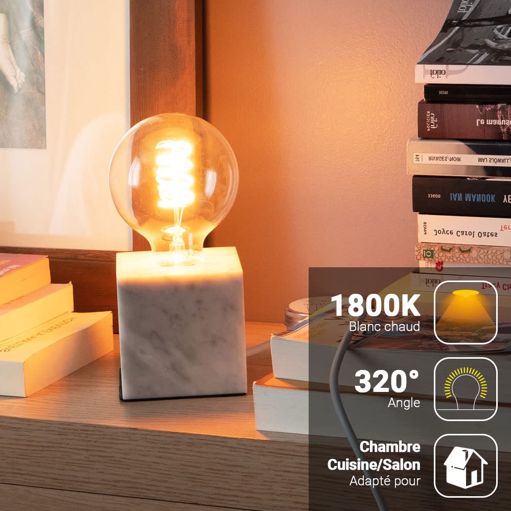 Ampoule LED E27 Globe Avec Parapluie Blanc Amovible – 3W, 250 Lm, Petit Modèle