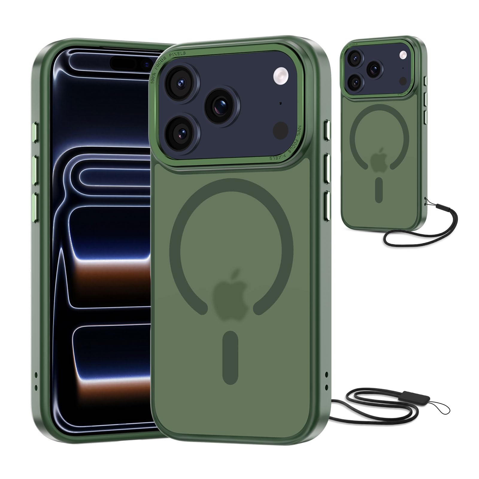 NEW'C Magnetisch Hülle für iPhone Serie kompatibel mit MagSafe Ultimate, stoßfest – starker Magnetismus und militärischer Schutz
