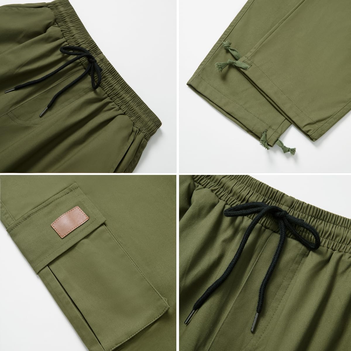 Mens Cargo Pants Casual Joggers Hiking Pants Loose Straight Athletic Workout Sweatpants with Pockets