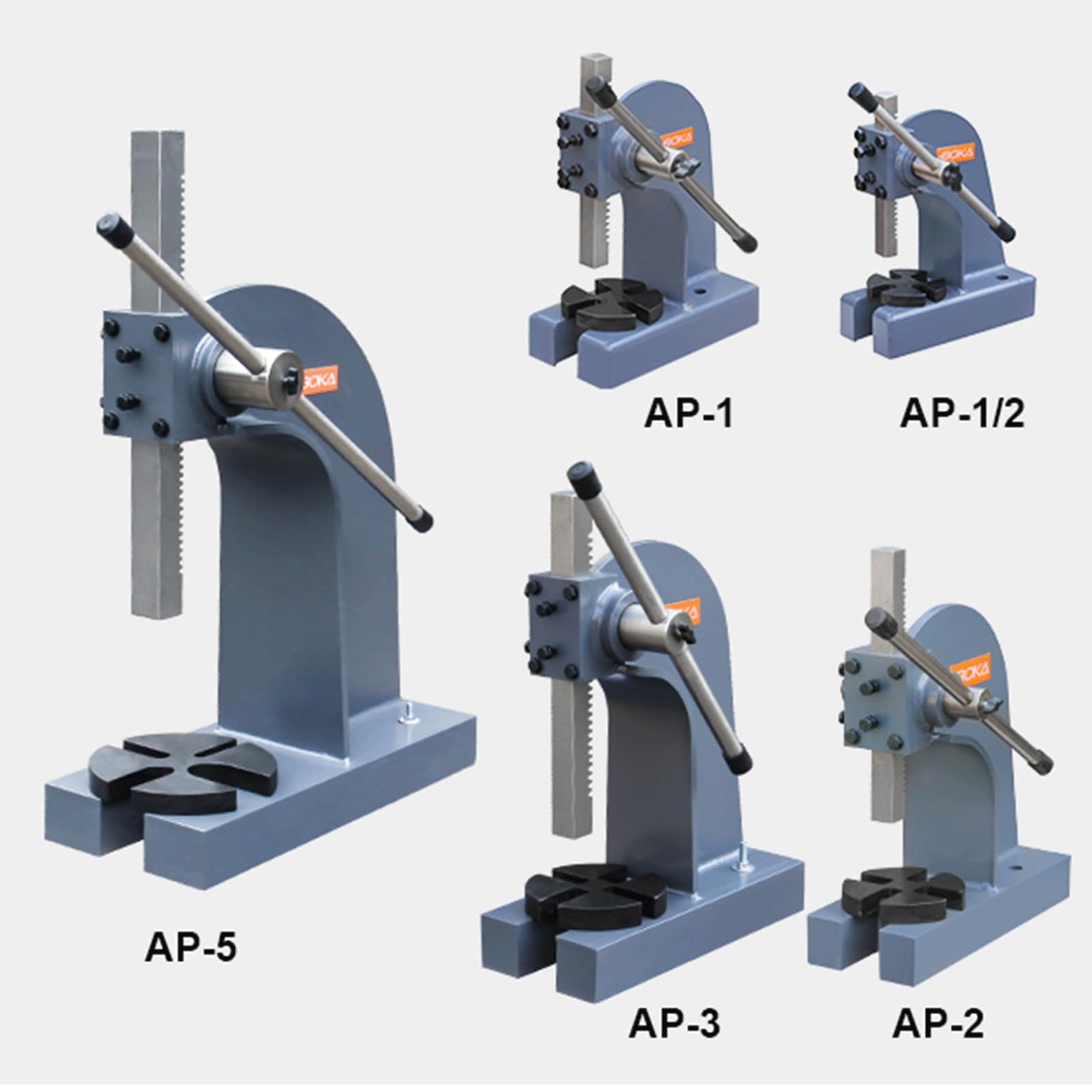 Spremiatrici, pressa per rack da 0,5 tonnellate, pressa a vite alta 80 mm, pressa manuale da scrivania per rivettare fori di punzonatura, piastra di base regolabile in 4 posizioni