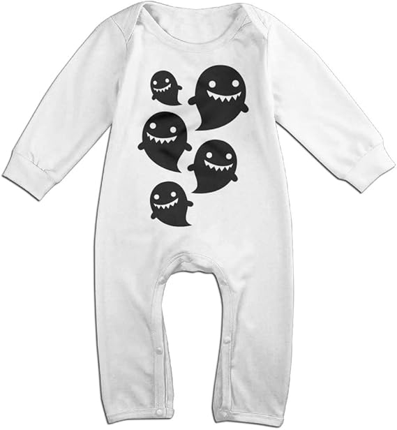 Amazon Co Jp 赤ちゃん服 キュート ゴースト マンガ イラスト 長袖 ロンパーススーツ 手触りいい プレゼント 6 24ヶ月 100 綿 春秋 暖かい ファッション