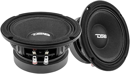 DS18 PRO-EXL64 - Altavoz de 6.5 pulgadas, rango medio, bala de aluminio roja, 600 W máximo, 300 W RMS, 4 ohmios, imán de ferrita, para el audio del