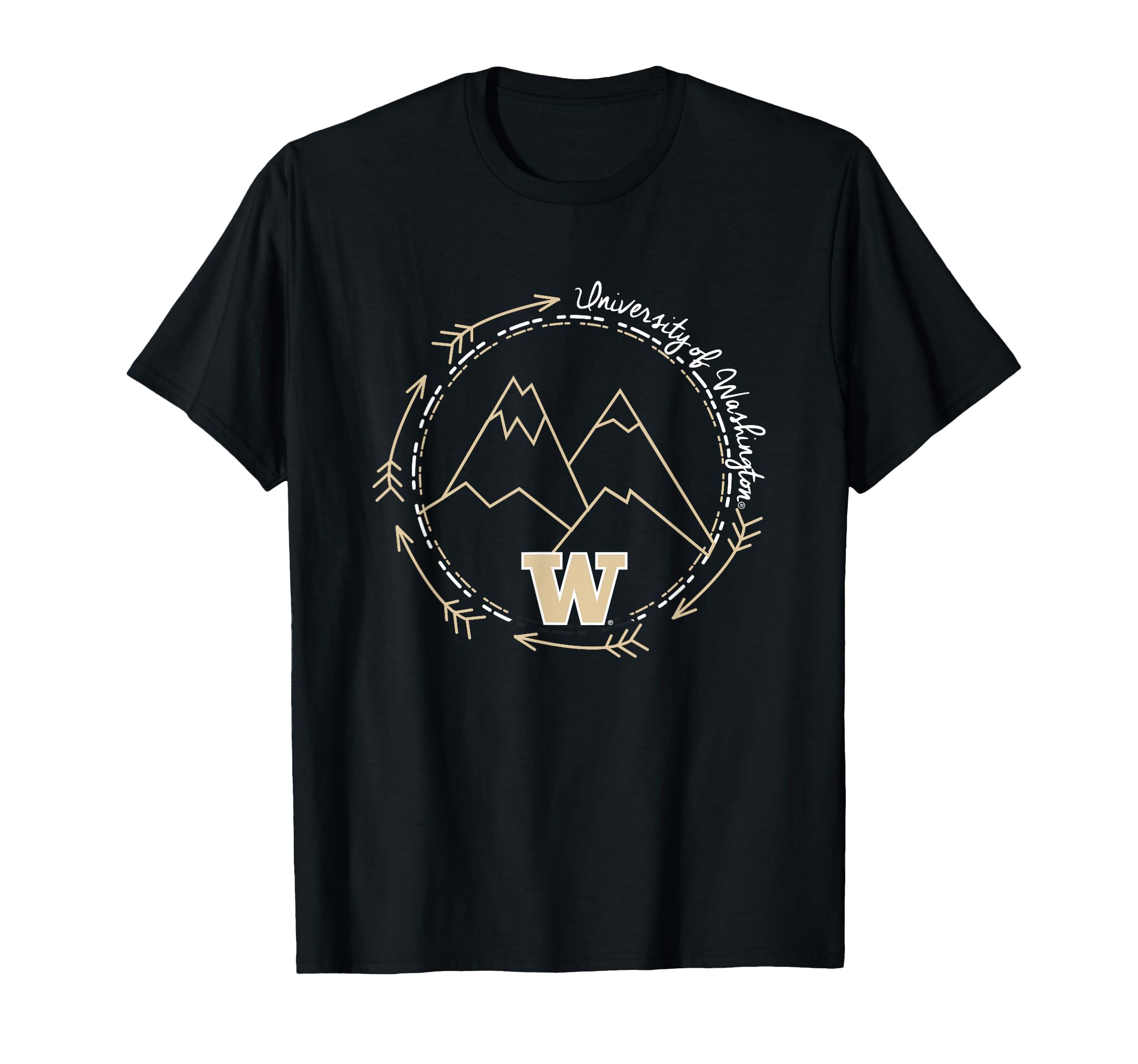 Elite Authentics Washington Huskies Unisex-Adults Black T-Shirt