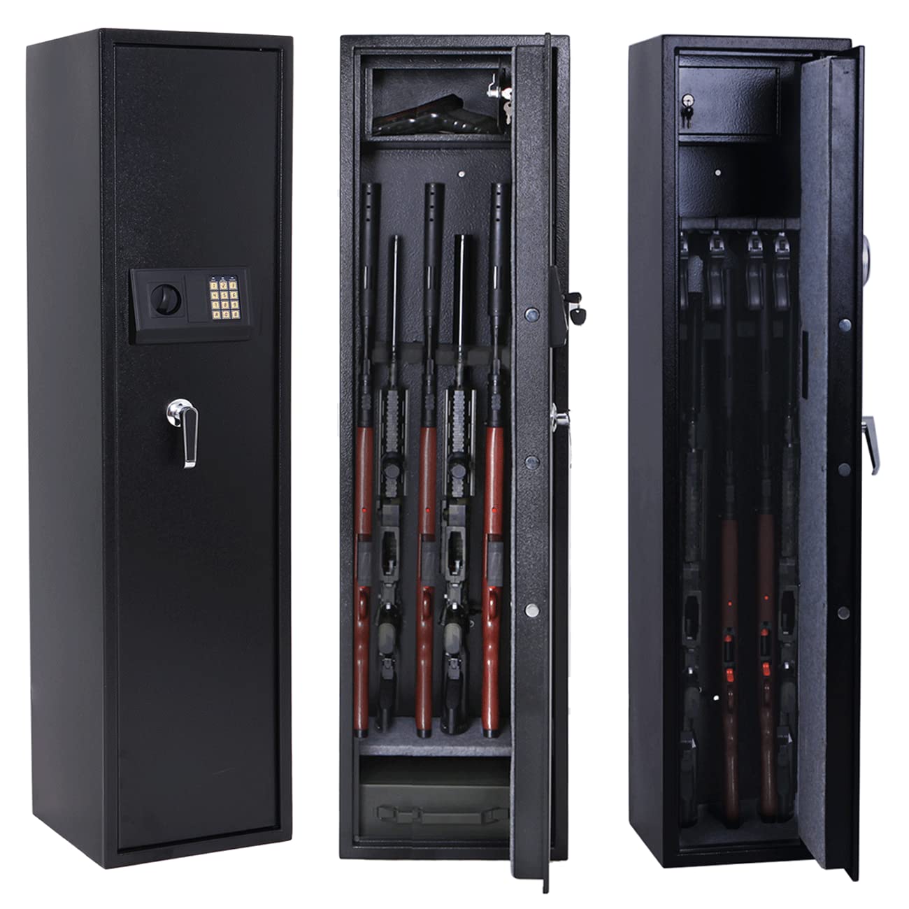 Bafuska Larger and Deeper Rifle Safe, Upgrade Gun Safe for 5 Rifles and