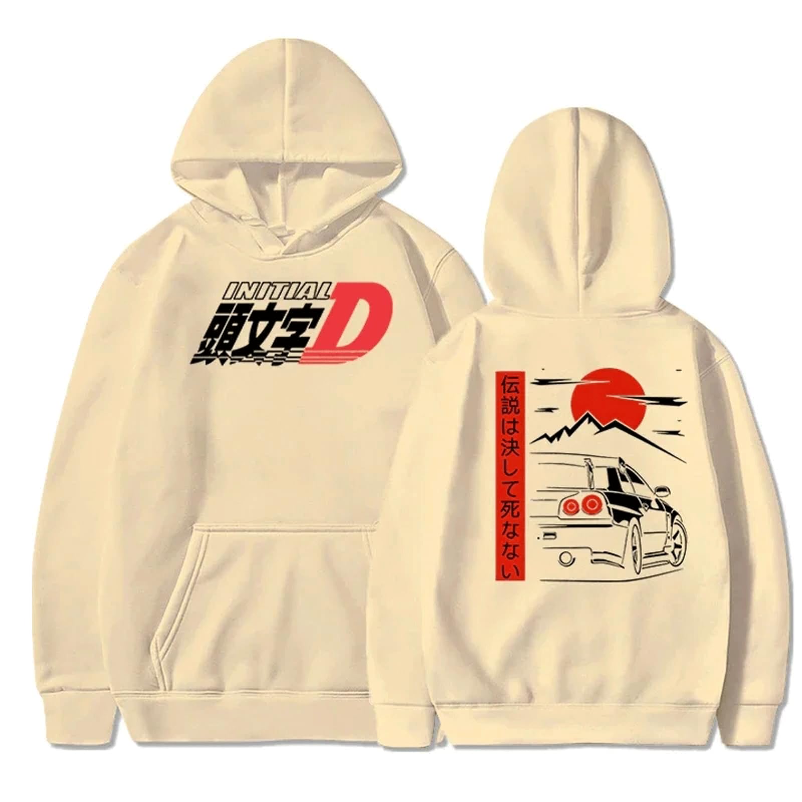 ITERInitial D Anime Hoodie Autumn Winter Men Women Manga Print Casual Long Sleeve Streetwear Japanese Style Initial D Sweatshirt