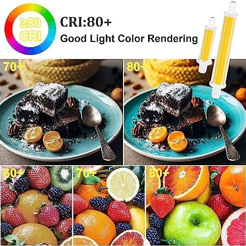 Żarówka Led R7S 118 MM Z Możliwością Ściemniania, 30 W R7S COB LED Reflektor Zamiennik Dla Żarówki Halogenowej 300 W, R7S 118 MM Dwustronna Podstawa Liniowa Żarówka, Bez Migotania,Ciepły Biały,118
