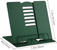 Vista 4 de MSDADA Soporte para Libros de Metal Atril de Lectura Portalibros Soporte Ajustable para Libros de Cocina Soporte de Documentos Portátil Resistente