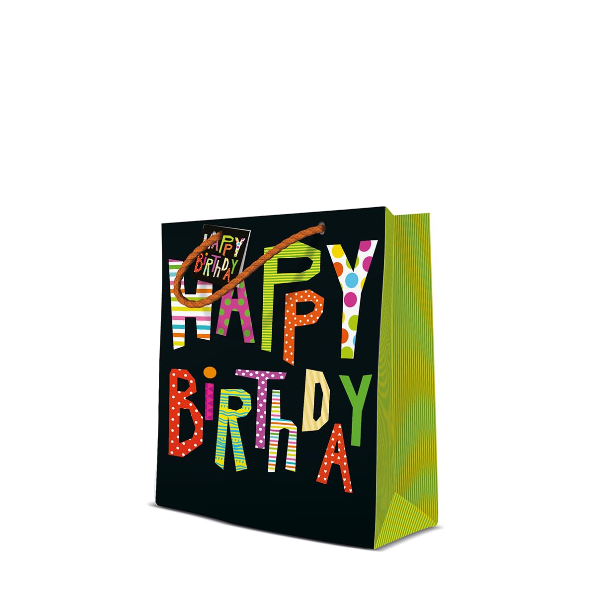 PAW - Colorful Gift Bags with Sturdy Handles, Set of 10 Medium Party Bags perfect for Birthday, Wedding, Mothers Day Present, 20cm x 10cm x 25cm Paper Bag for Gifts