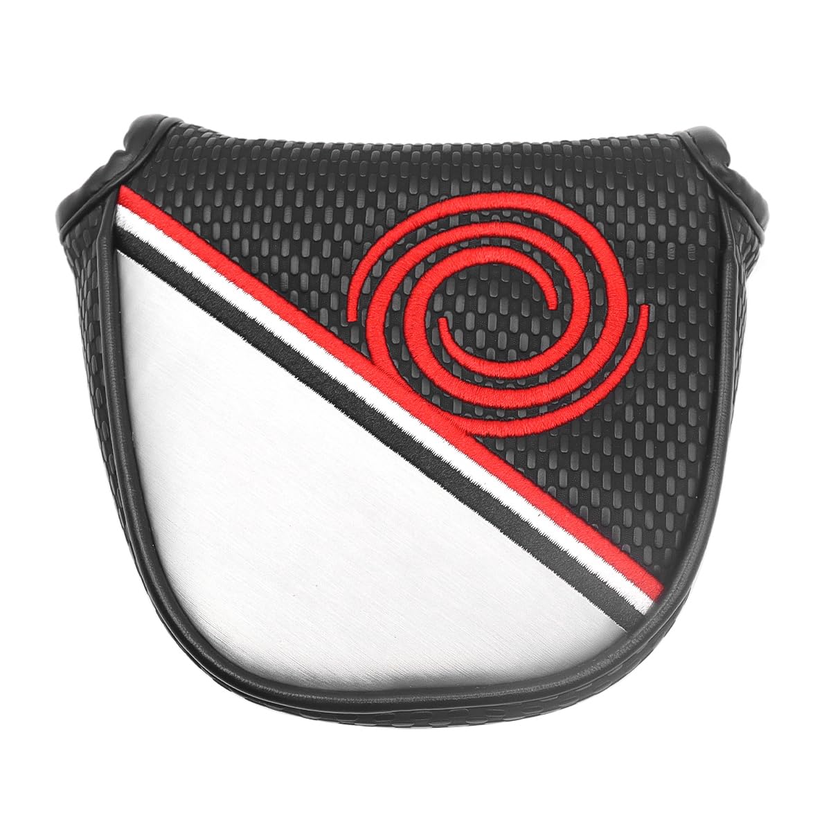 Gutol Black Mallet Putter Head Cover – Red Circle Magnetic Closure Half Round Premium Protector for Scotty Cameron Taylormade Odyssey Golf Clubs