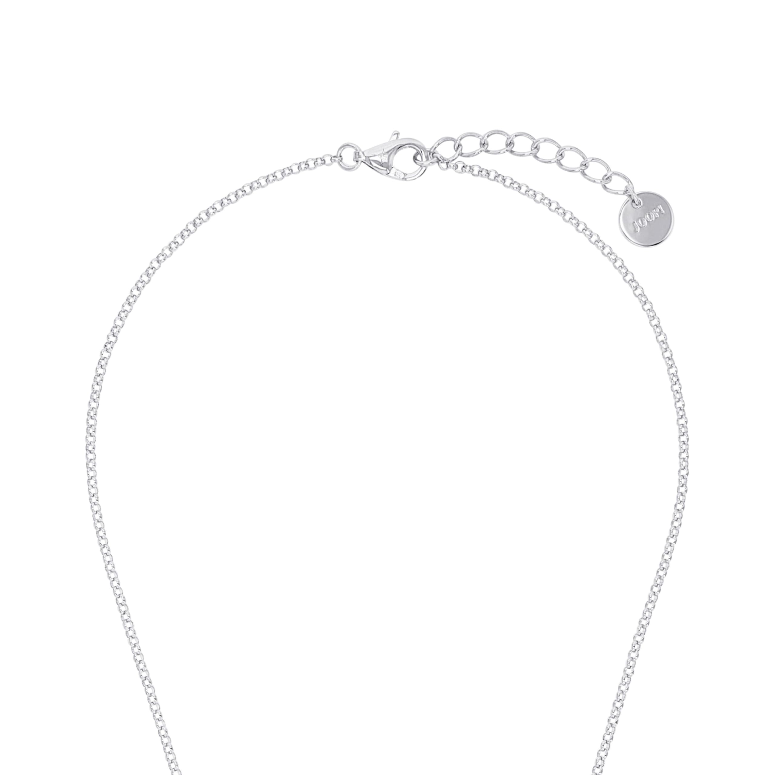 JOOP! Halskette aus 925 Sterling Silber für Damen, Halsschmuck, teilw. mit Schmuckstein, Silber 925 rhodiniert, Kommt in passender Schmuckbox