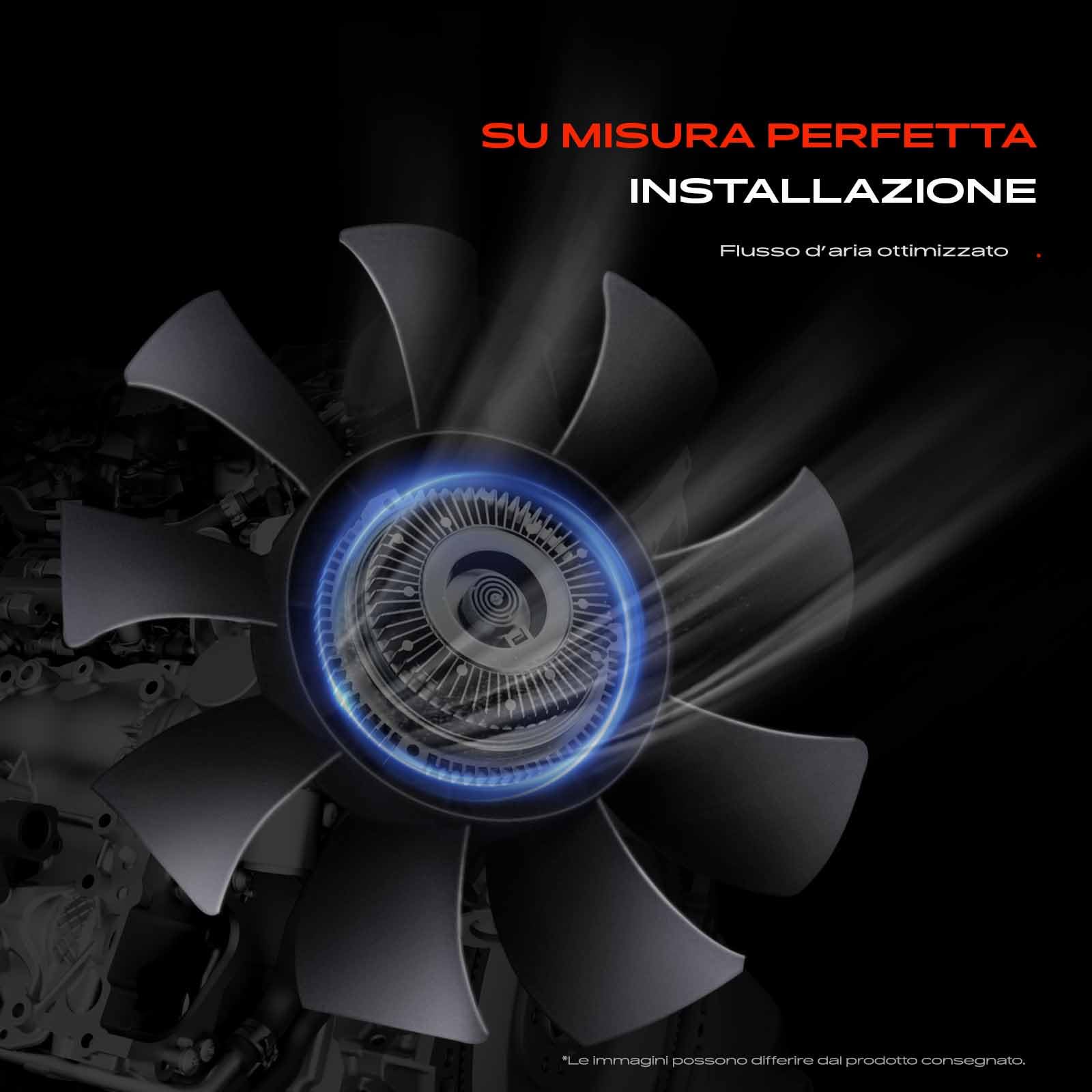 Frankberg Ventilatore di raffreddamento Compatibile con Serie 3 E46 2.2L Serie 5 E39 2.5L Serie 3 Cabriolet E46 3.0L Serie 3 Touring E46 2.2L Serie 3 E46 2.0L Replace# 11521712058