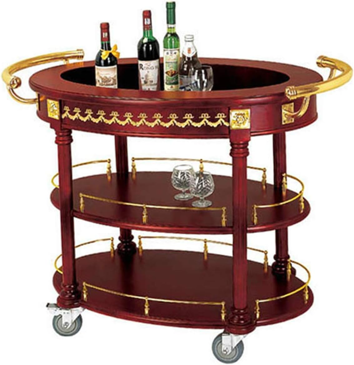 Industrial Vintage Style Wood Metal Bar Cart Cabinet On Wheels Serving Trolley Rustic Mobile Bar Cart