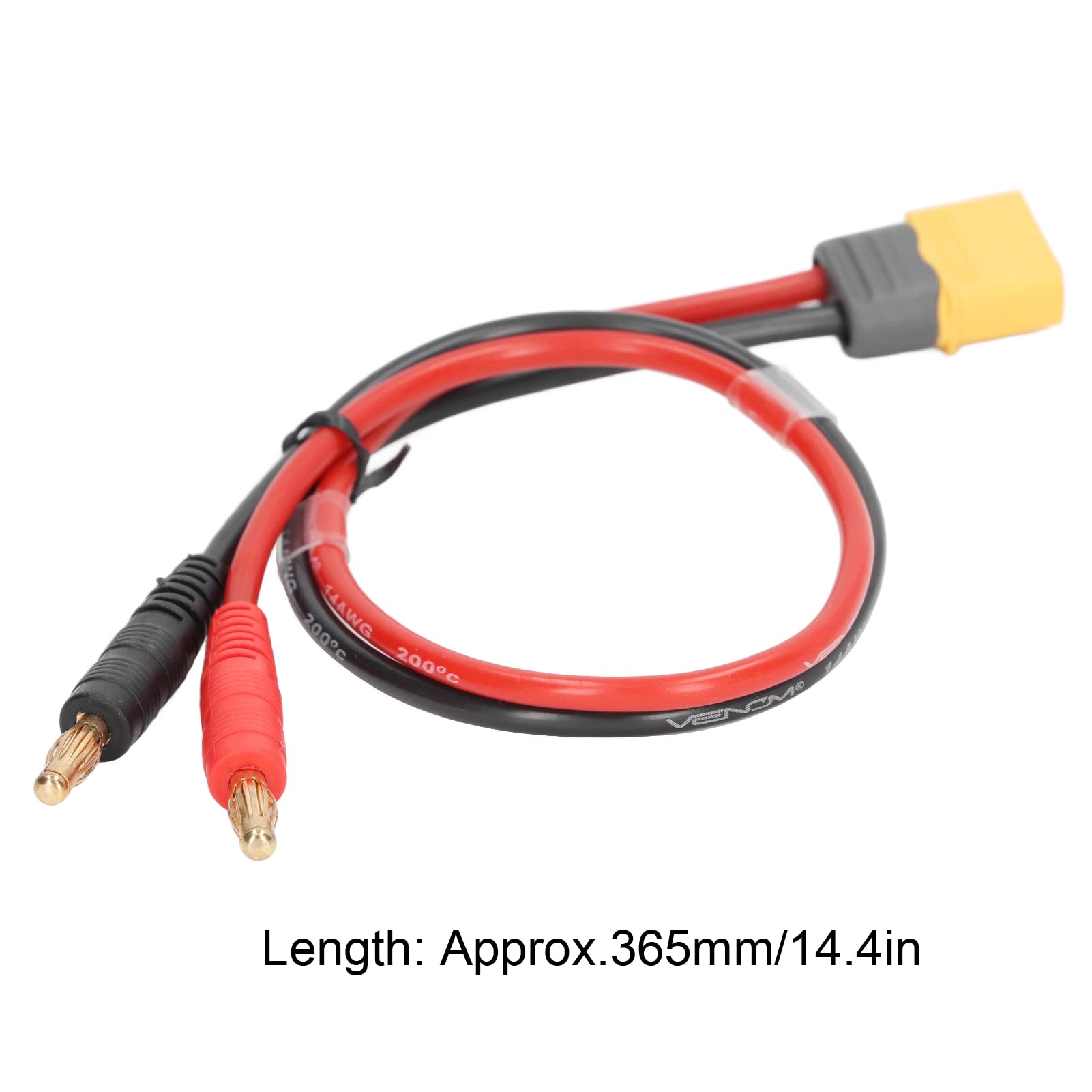 Câble Adaptateur XT60 Mâle Vers Fiche Banane 4 Mm – 22 Cm – 12 AWG – Silicone Extra Souple – Pour Chargeur RC Et Modèles Miniatures – RiToEasysports