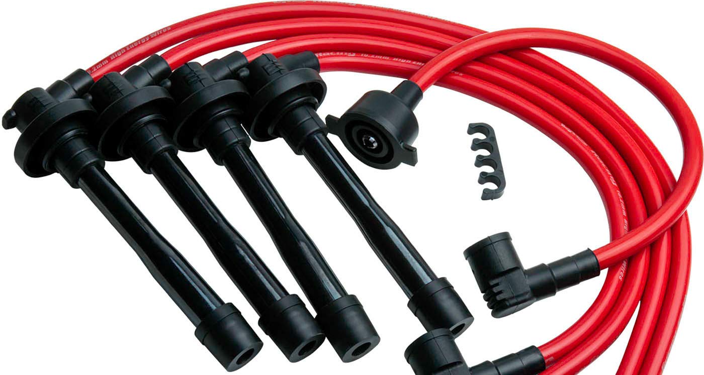 VMS RACING 92-01 10.2mm High Heat Performance Spark Plug Ignition Wires Set in RED Compatible with Honda Prelude 2.2L 1992-2001 H22 DOHC VTEC Engines ONLY