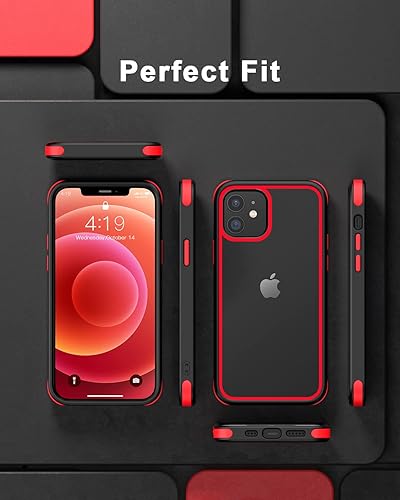Miniatura 5 de Mobnano Funda transparente para iPhone 12iPhone 12 Pro, protección multicolor a prueba de golpes, no amarillea, anti arañazos, parte trasera