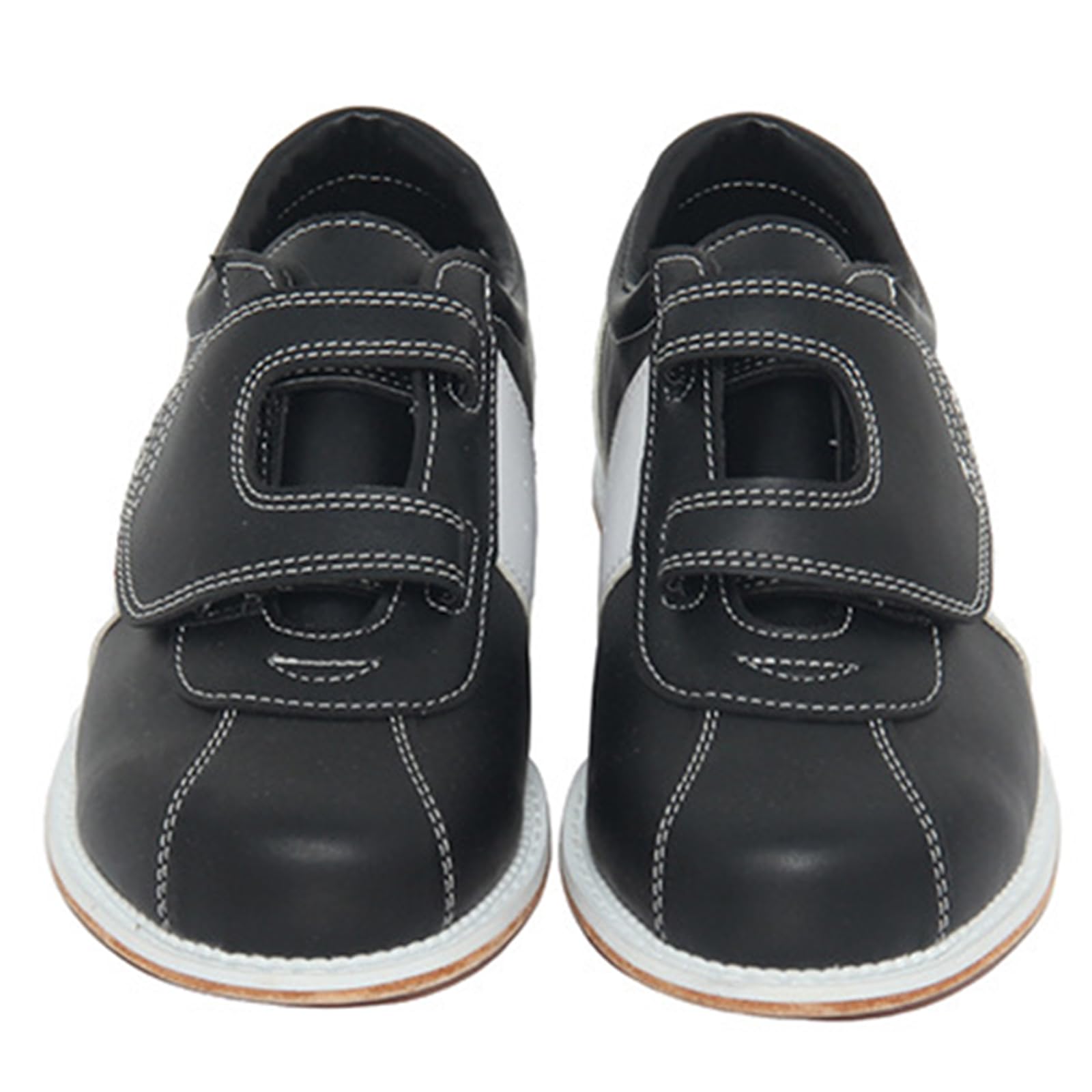 NGARY Bowlingschuhe für Herren aus Leder, bequem, rutschfest, mit Gummisohle