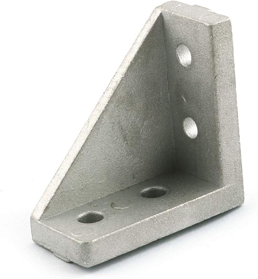 PZRT 4Sets 2040 Corner Fitting Angle Aluminum 20 x 40 L Connector Bracket Fastener Fasten Connector with Allen Screws and T Nut for 2020 Series Extrusion Aluminum Profile Silver - Image 5