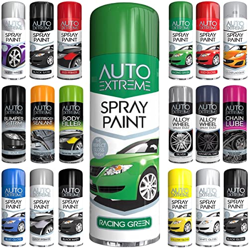 Classic Signature - 1 x Auto Extreme Racing Green Spray Paint 250ml, Professional Quality, Perfect Finish for Cars, Bikes,Vans, Metal, Wood