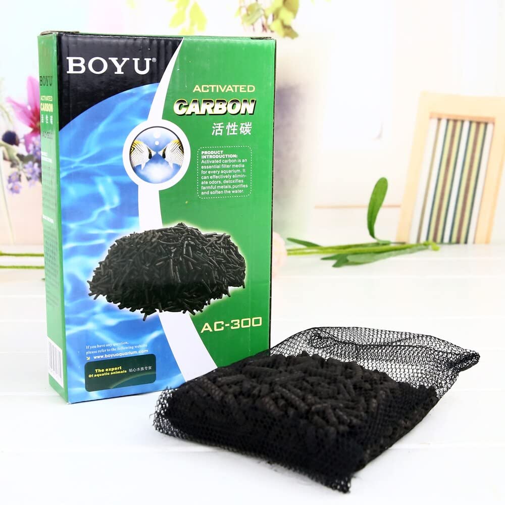 Boyu Activated Carbon Filter Media with Net Bag for Aquarium Fish Tank | Removes Impurities, Odor, Chlorine & Heavy Metals (AC-300 (300G)) (B0BNJCW9BG) Amazon Price History, Amazon Price Tracker