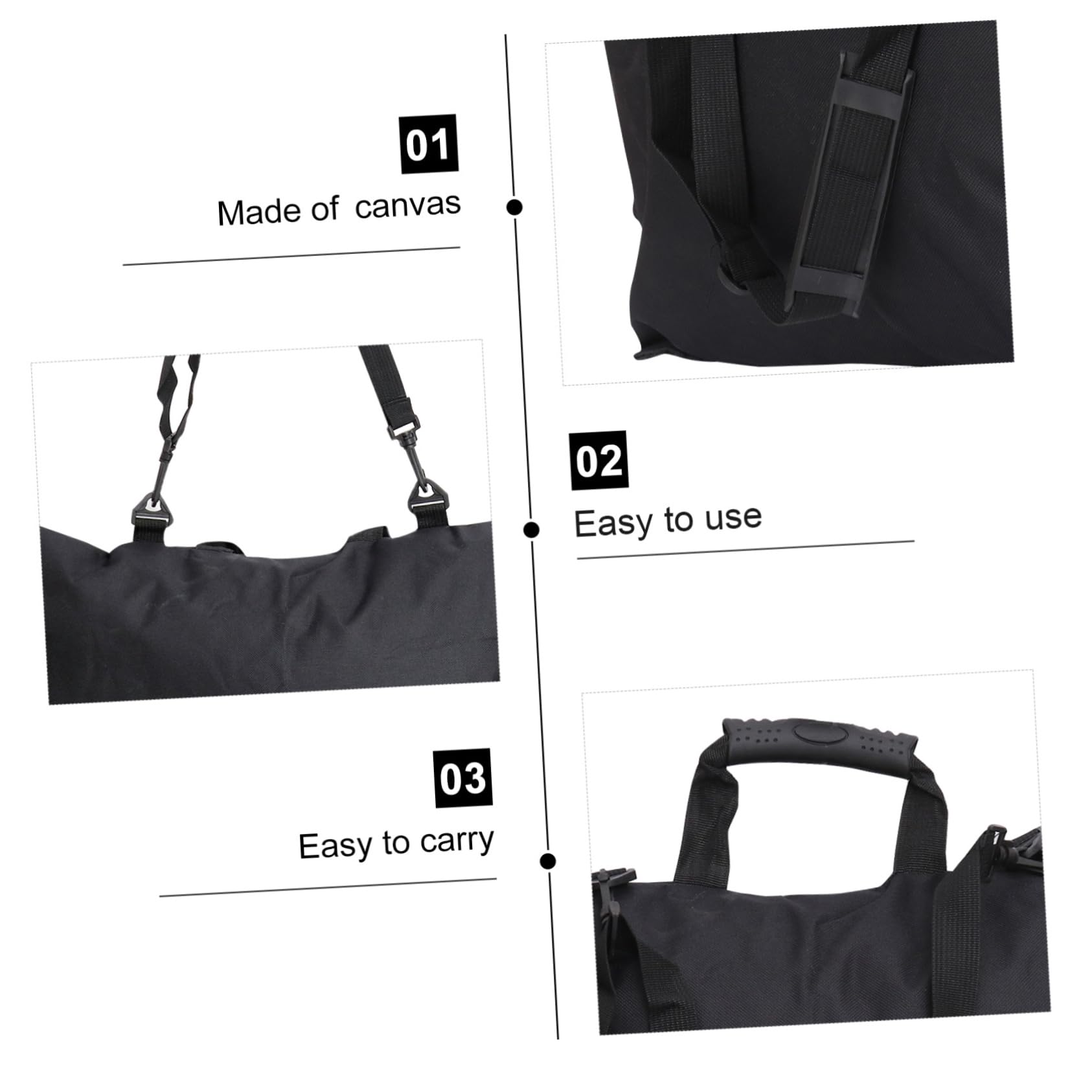 Zeichenbrett Tasche für Kinder, A3, Canvas, Schwarz