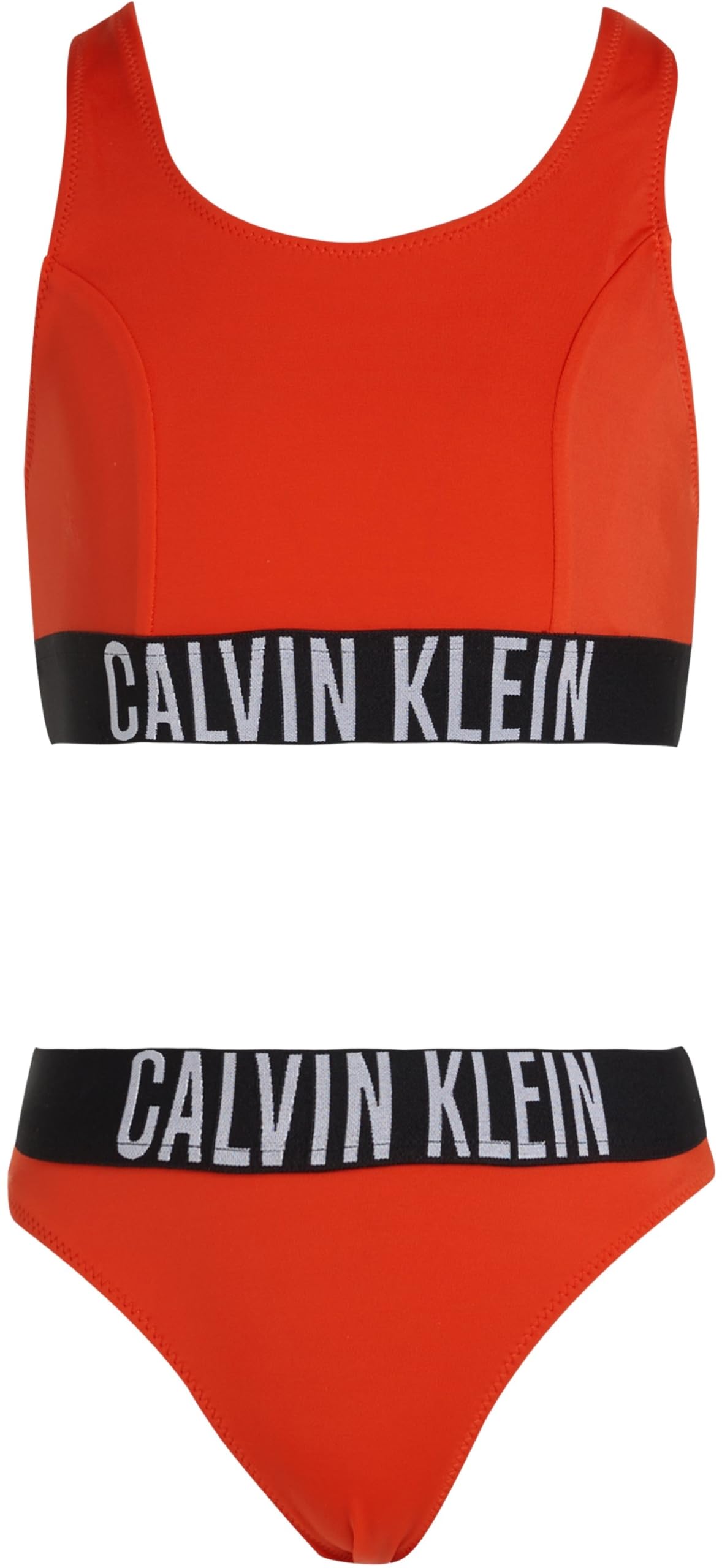 Calvin Klein Mädchen Bikini Bralette Set mit Logobund