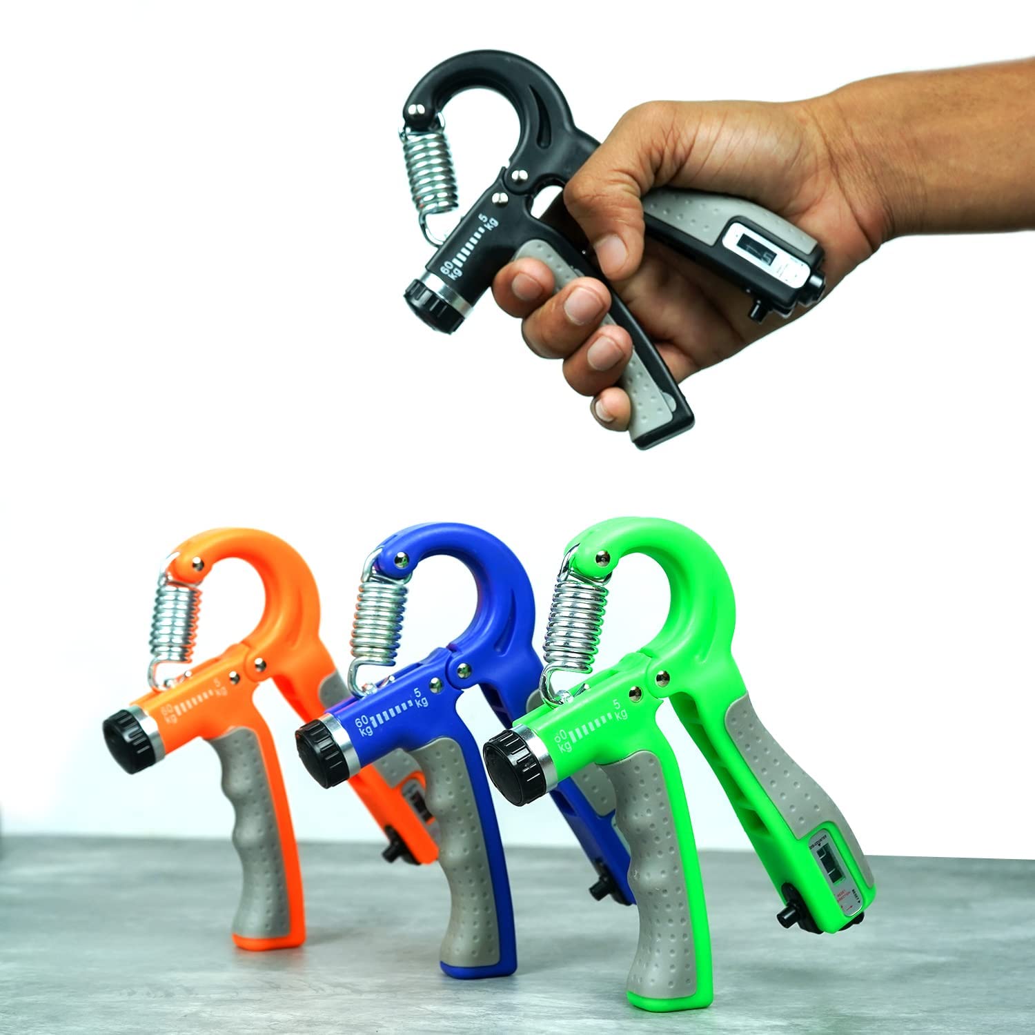 ZENITRAIN Hand Grip Strength Trainer with Counter, Hand Grip Strengthener with Counter, Adjustable Resistance 5 to 60 kg, Non-Slip Gripper, Perfect for Athletes & Hand Exercising (Assorted Color) (Hand Grip With Counter) (B0CJY6STLG) Amazon Price History, Amazon Price Tracker