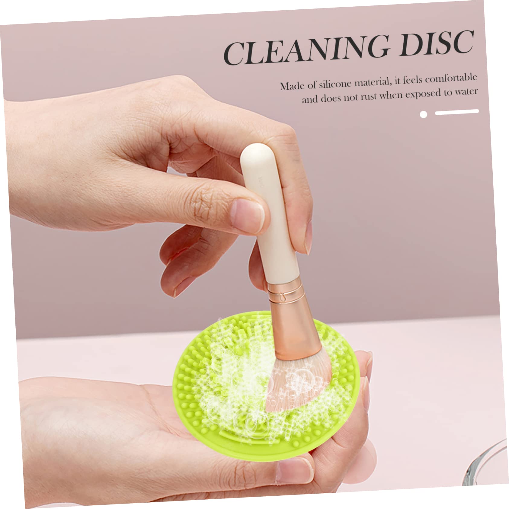 Ipetboom 15pezzi Tappetino Silicone Per La Pulizia Dei Pennelli Da Trucco Strumento Pratico Per La Bellezza Con Ventose Facile Da Usare e Portatile