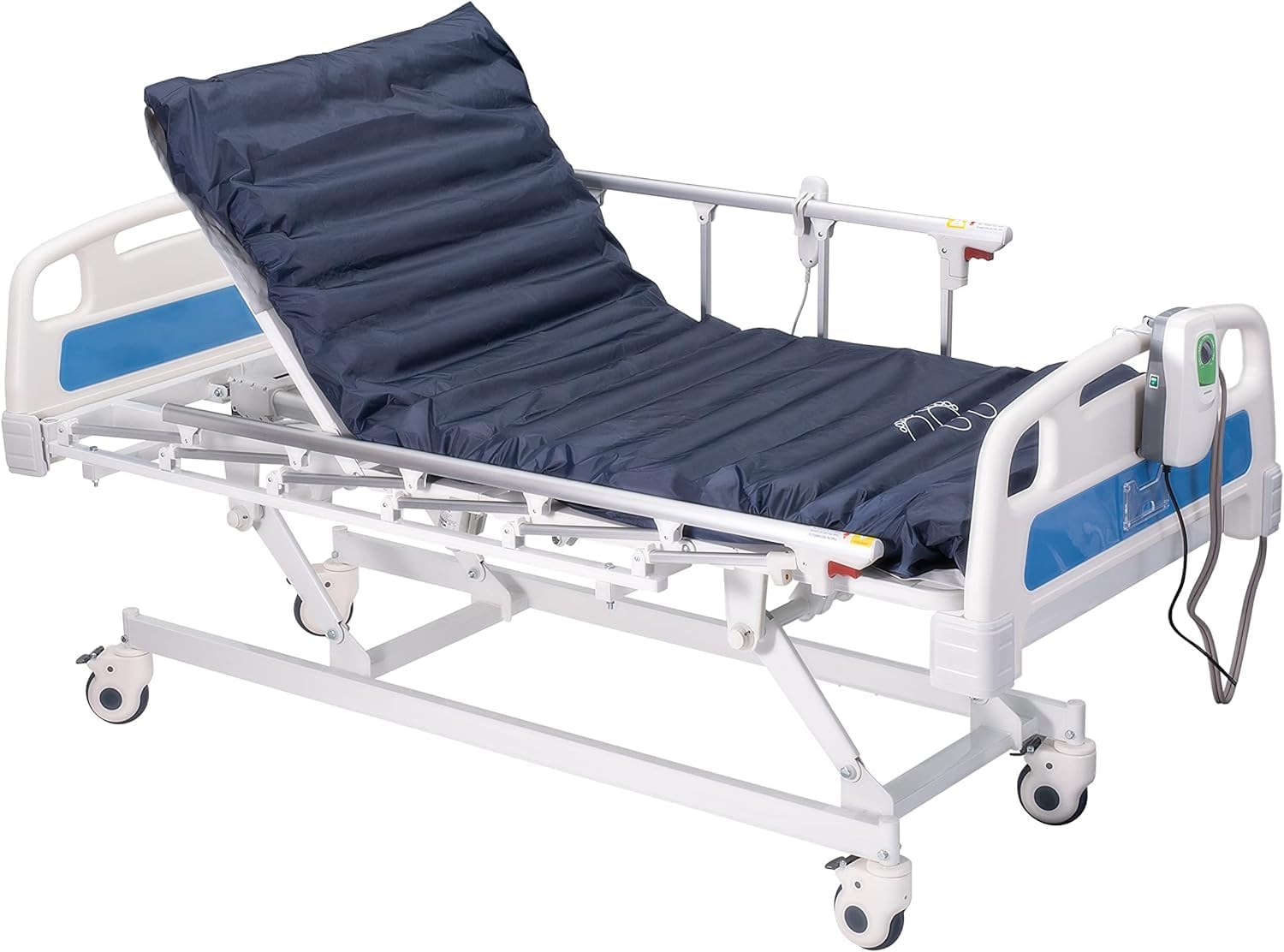 5 INCH Tubular AIR Mattress โ for Pressure ulcers and Bed sores โ Variable Inflatable Pump System with CPR Handle โ Twin Size